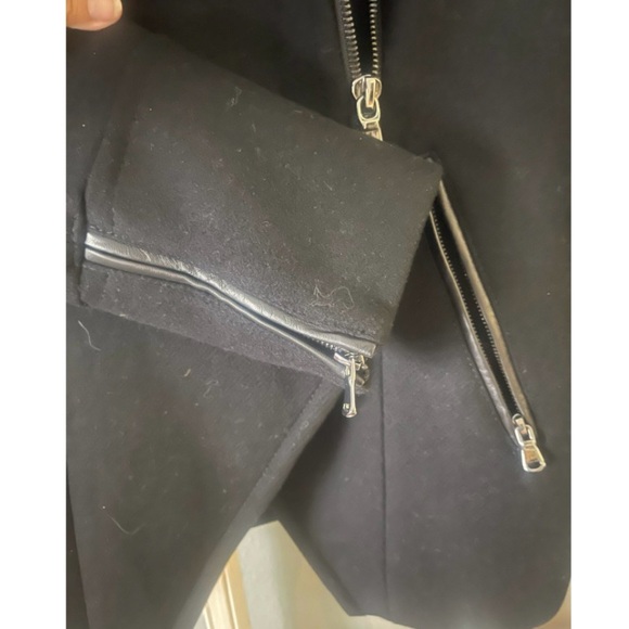 Trina Turk Black Asymmetrical Trench Coat - Picture 7 of 9